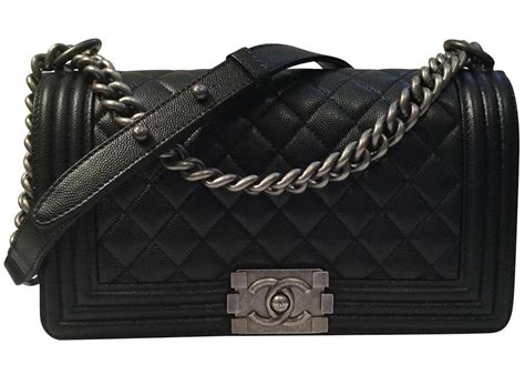 chanel 25cm black caviar boy bag|The Ultimate Guide to the Chanel Boy Bag .